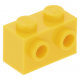 LEGO kocka 1x2 oldalán két bütyökkel, sárga (11211)